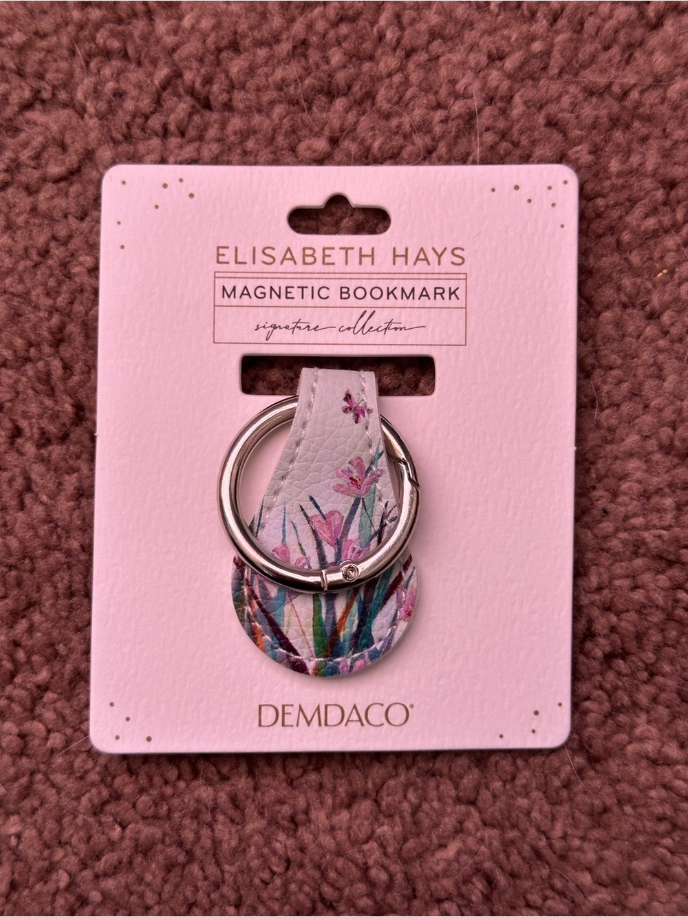 Floral Magnetic Bookmark Keyring